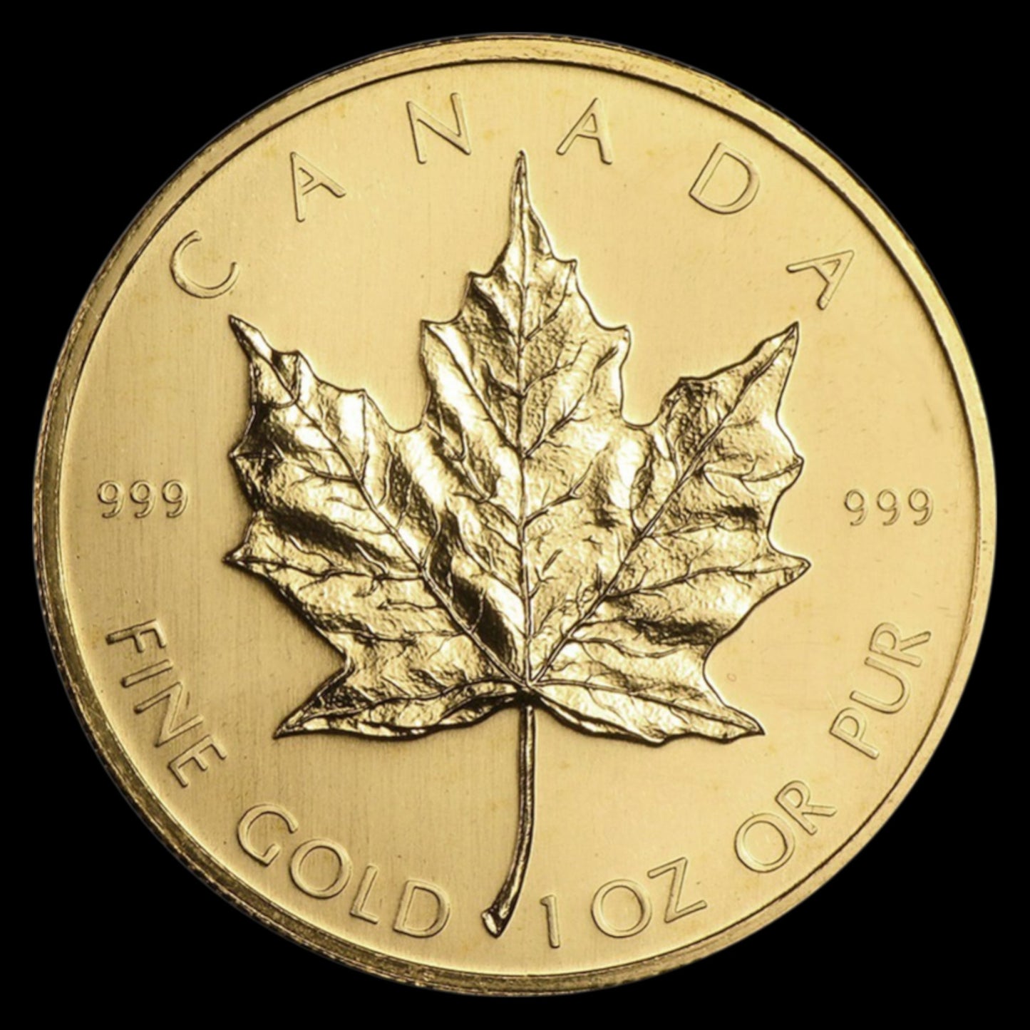 1979 CANADA 1 OZ GOLD MAPLE LEAF BU