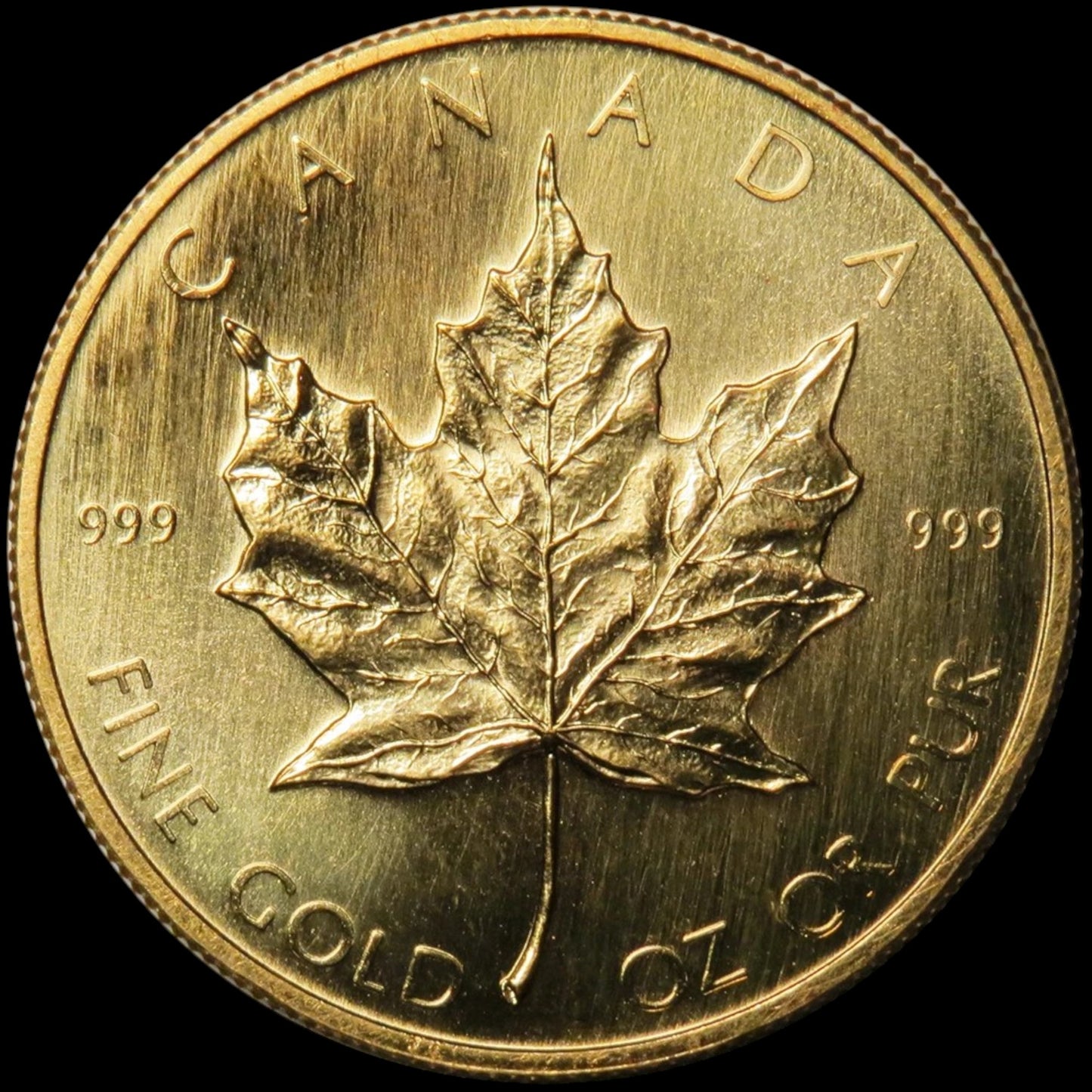 1980 CANADA 1 OZ GOLD MAPLE LEAF BU