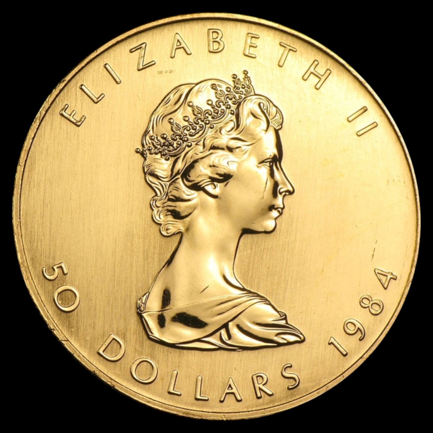 1984 CANADA 1 OZ GOLD MAPLE LEAF BU