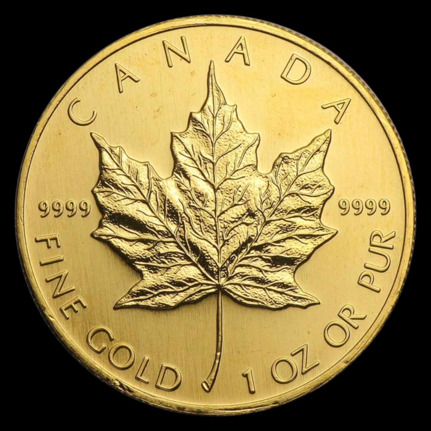 1994 CANADA 1 OZ GOLD MAPLE LEAF BU