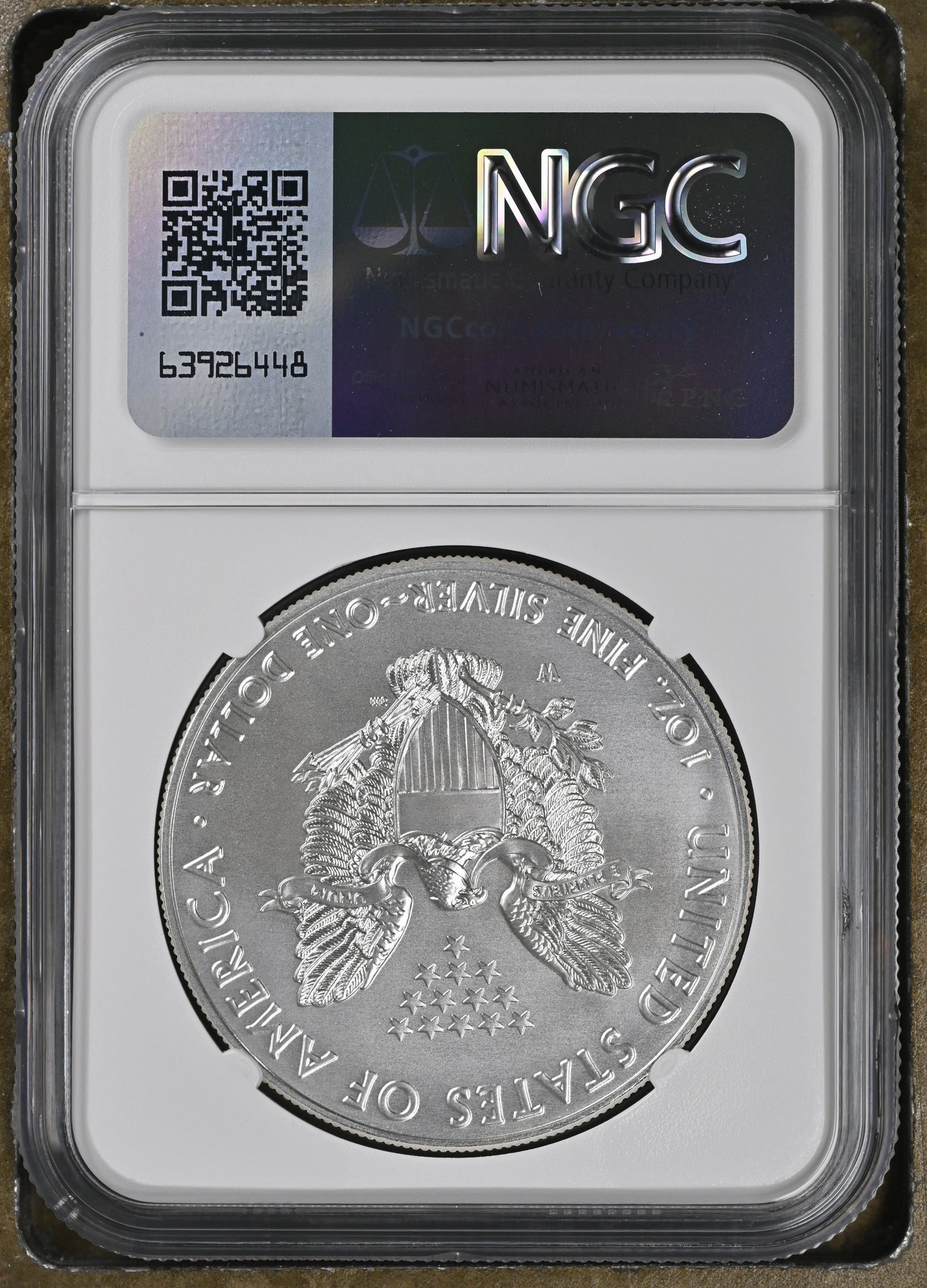 2017 W EAGLE S$1 BURNISHED SILVER EAGLE MS 70