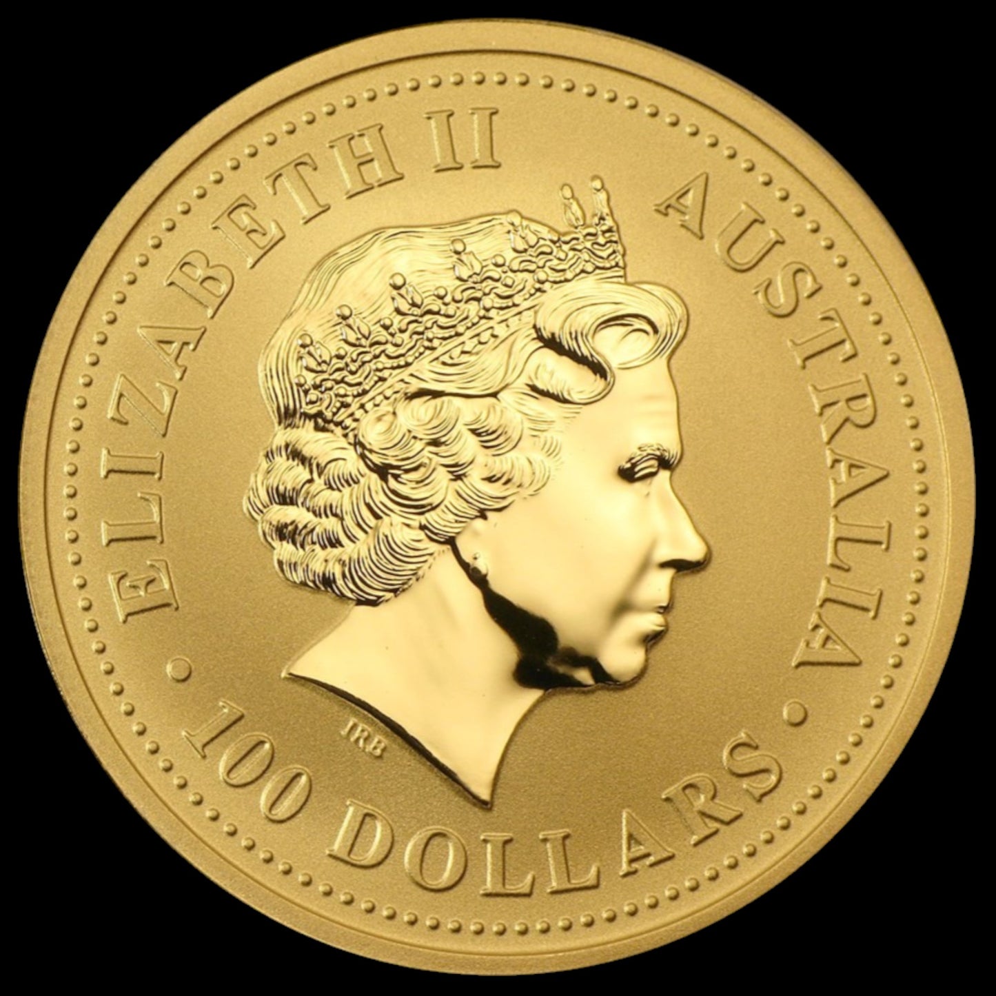 2002 AUSTRALIA 1 OZ GOLD LUNAR HORSE BU (SERIES I)