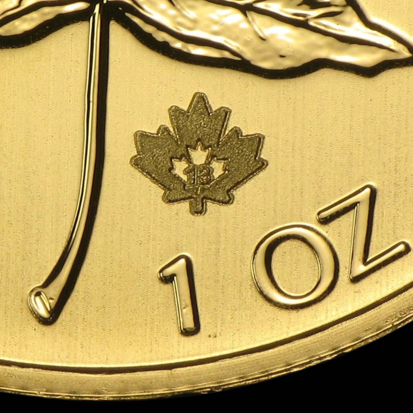 2013 CANADA 1 OZ GOLD MAPLE LEAF BU