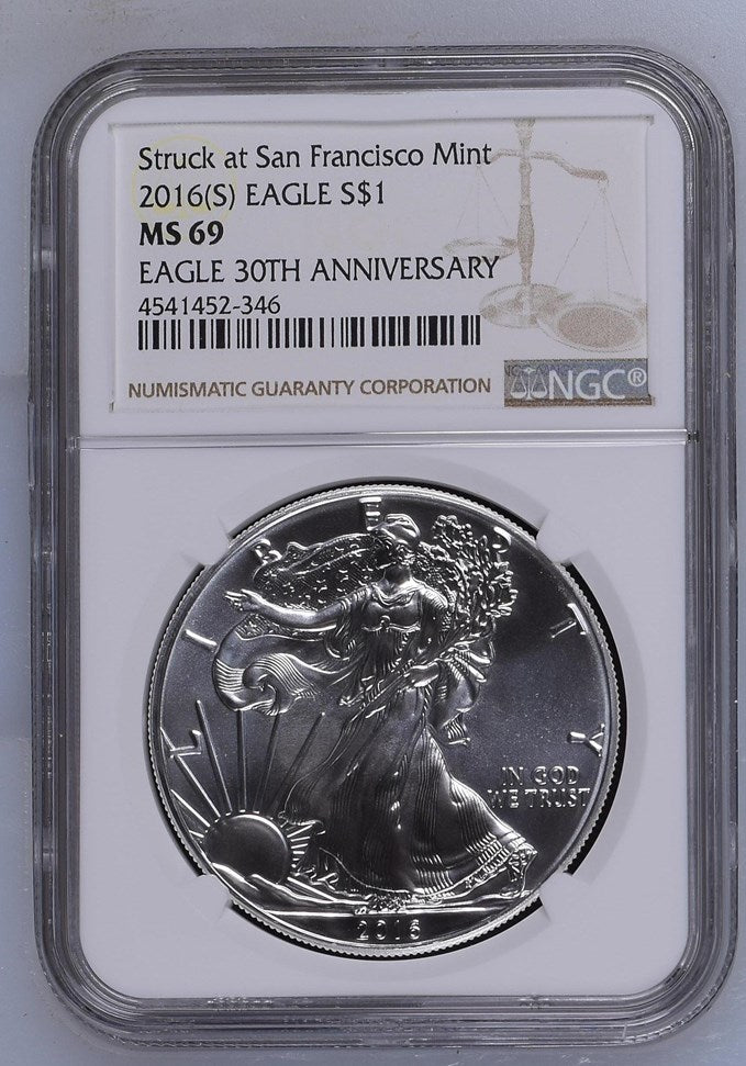 2016(S) EAGLE S$1 30TH ANNIVERSARY MS 69