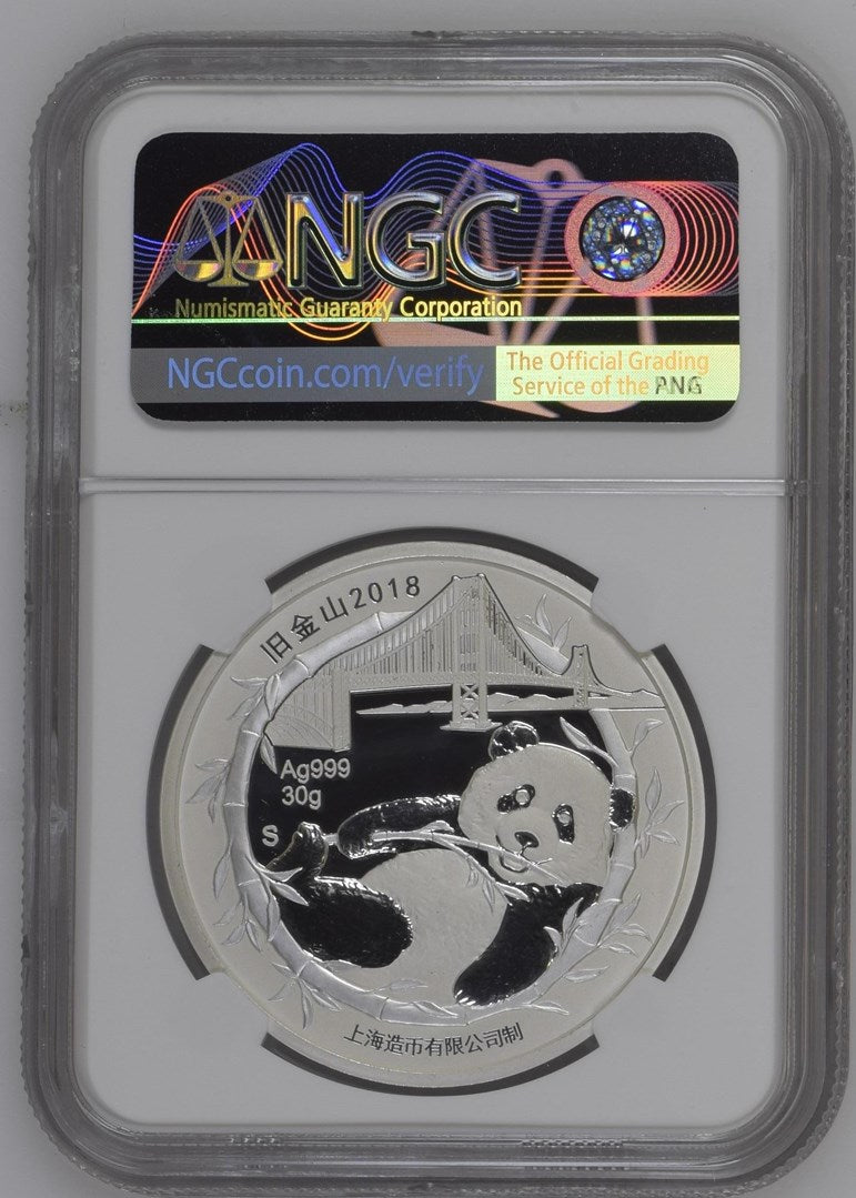 2018 30G CHINA SILVER SANTA CLARA COIN EXPO