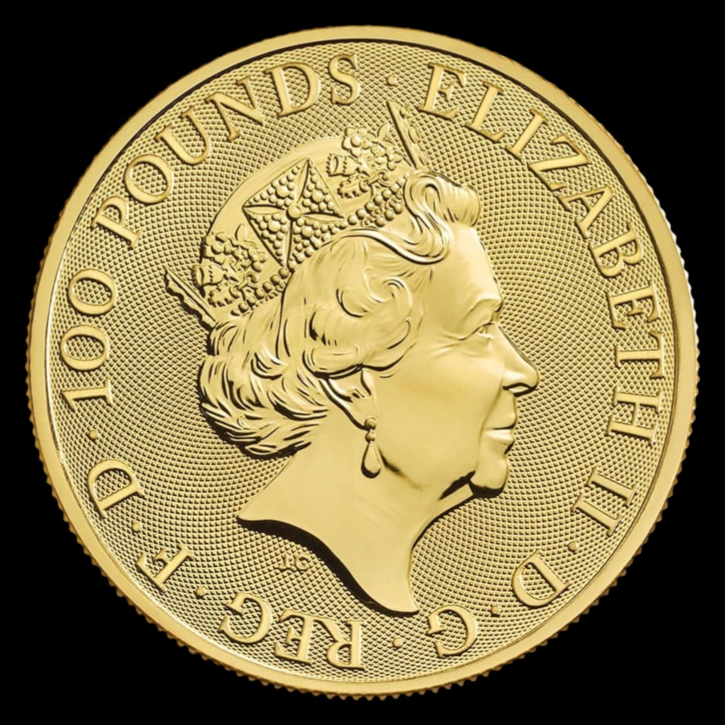 2020 GREAT BRITAIN 1 OZ GOLD QUEEN'S BEASTS THE WHITE HORSE