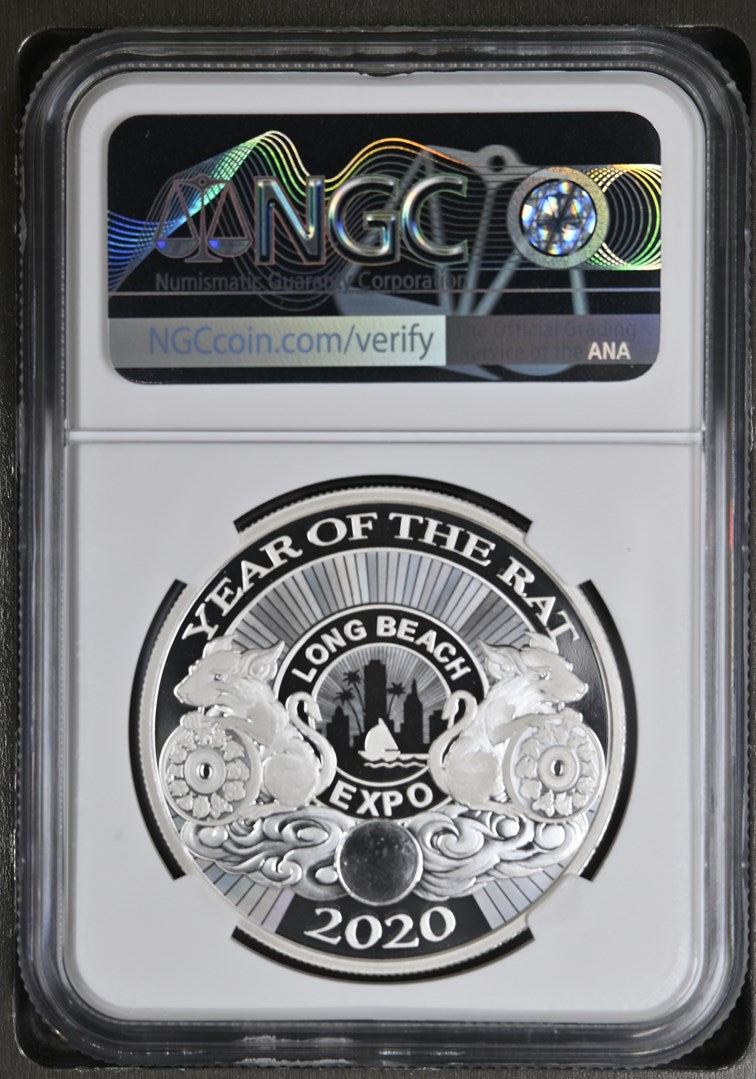 2020 1OZ CHINA SILVER LONG BEACH EXPO YEAR OF THE RAT