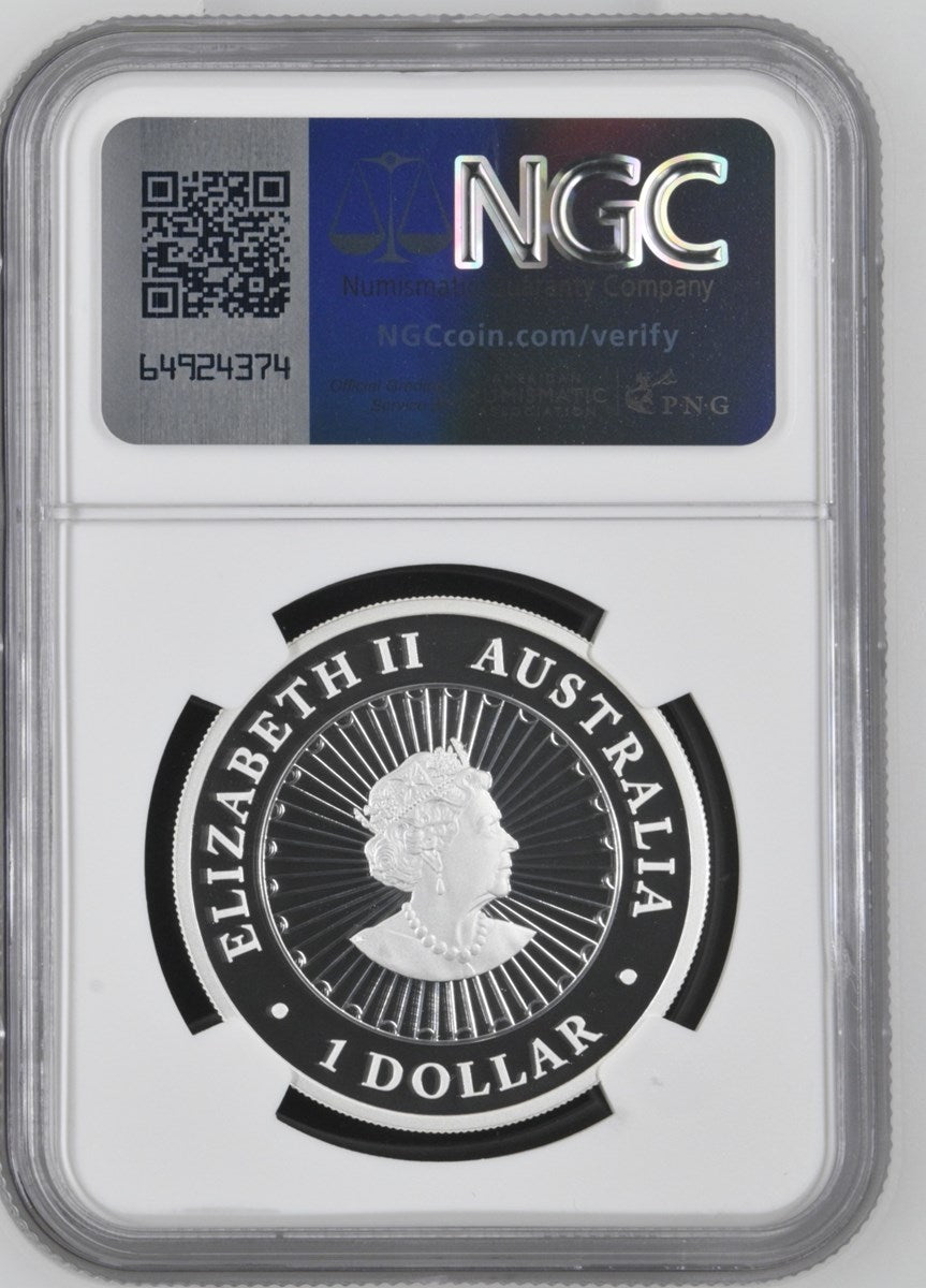 2022 AUSTRALIA S$1 GREAT SOUTHERN LAND - BLUE LEPODOLITE PF 70