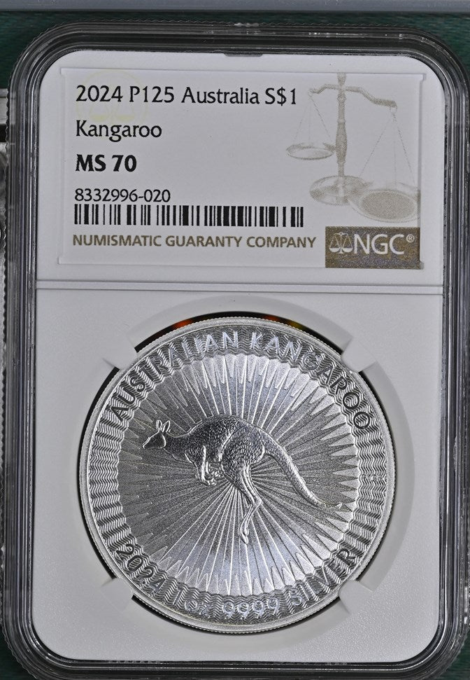 2024 P125 AUSTRALIA S$1 KANGROO MS 70