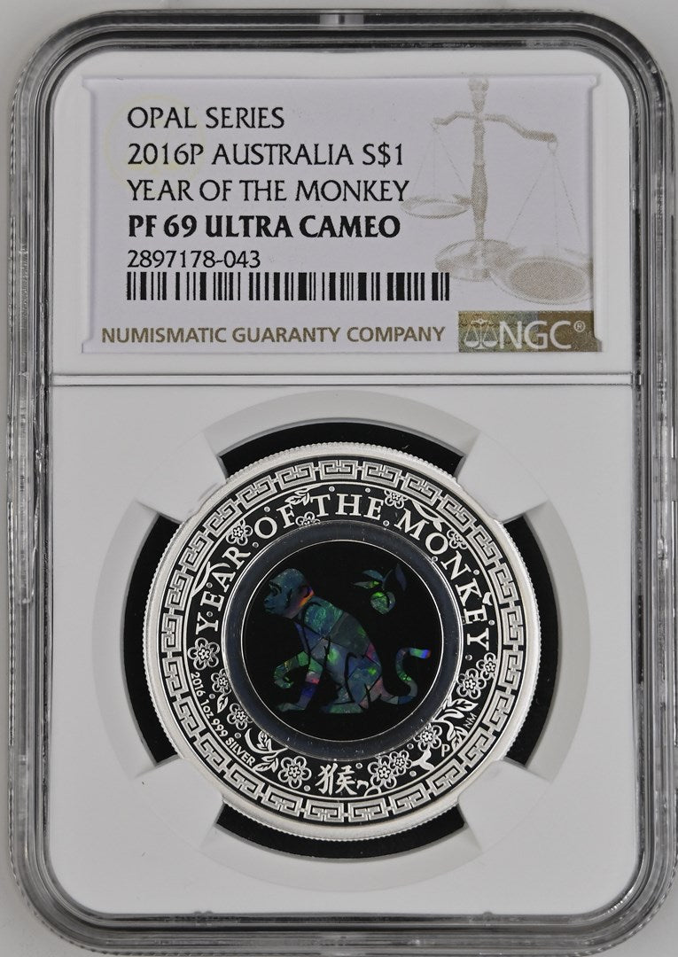 2016 AUSTRALIA S$1 YEAR OF THE MONKEY