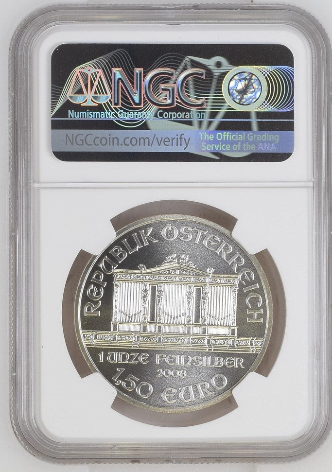 2008 AUSTRIA S1.5E VIENNA PHILHARMONIC NGC MS 69