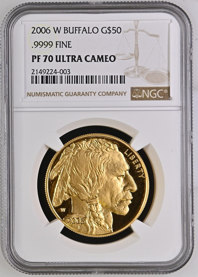 2006 W BUFFALO G$50 NGC PF 70 ULTRA CAMEO