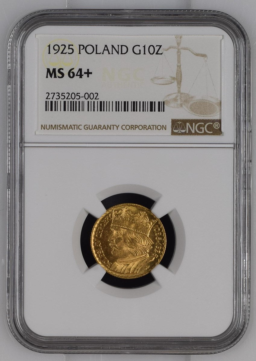 1925 POLAND G10Z NGC MS 64+