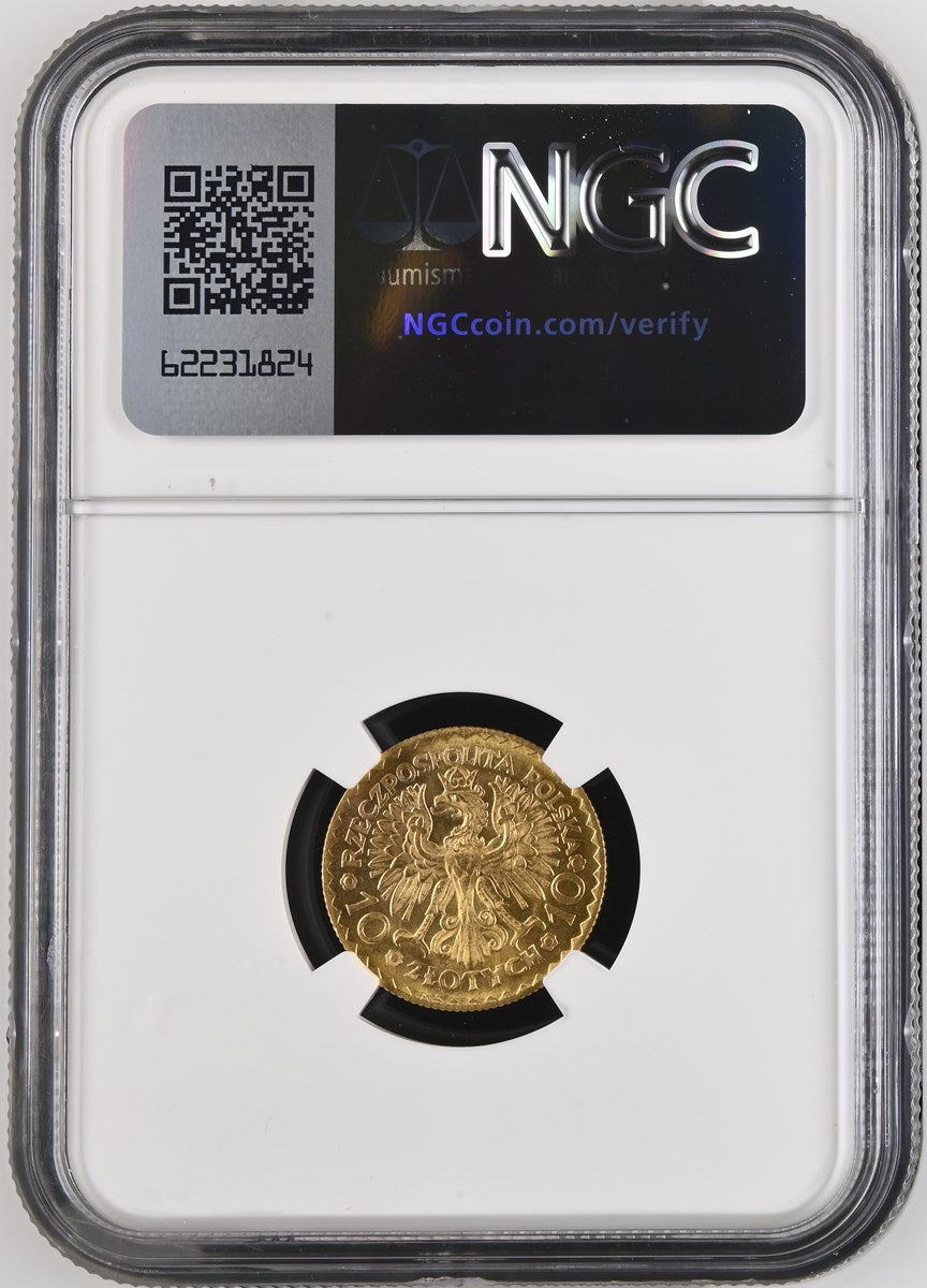 1925 POLAND G10Z NGC MS 64