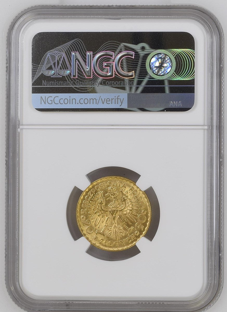 1925 POLAND G20Z NGC MS 64