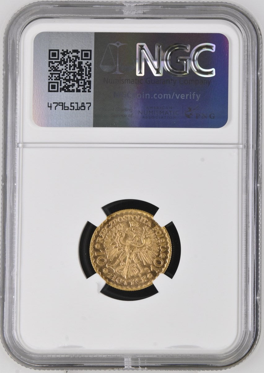 1925 POLAND G10Z NGC MS 64