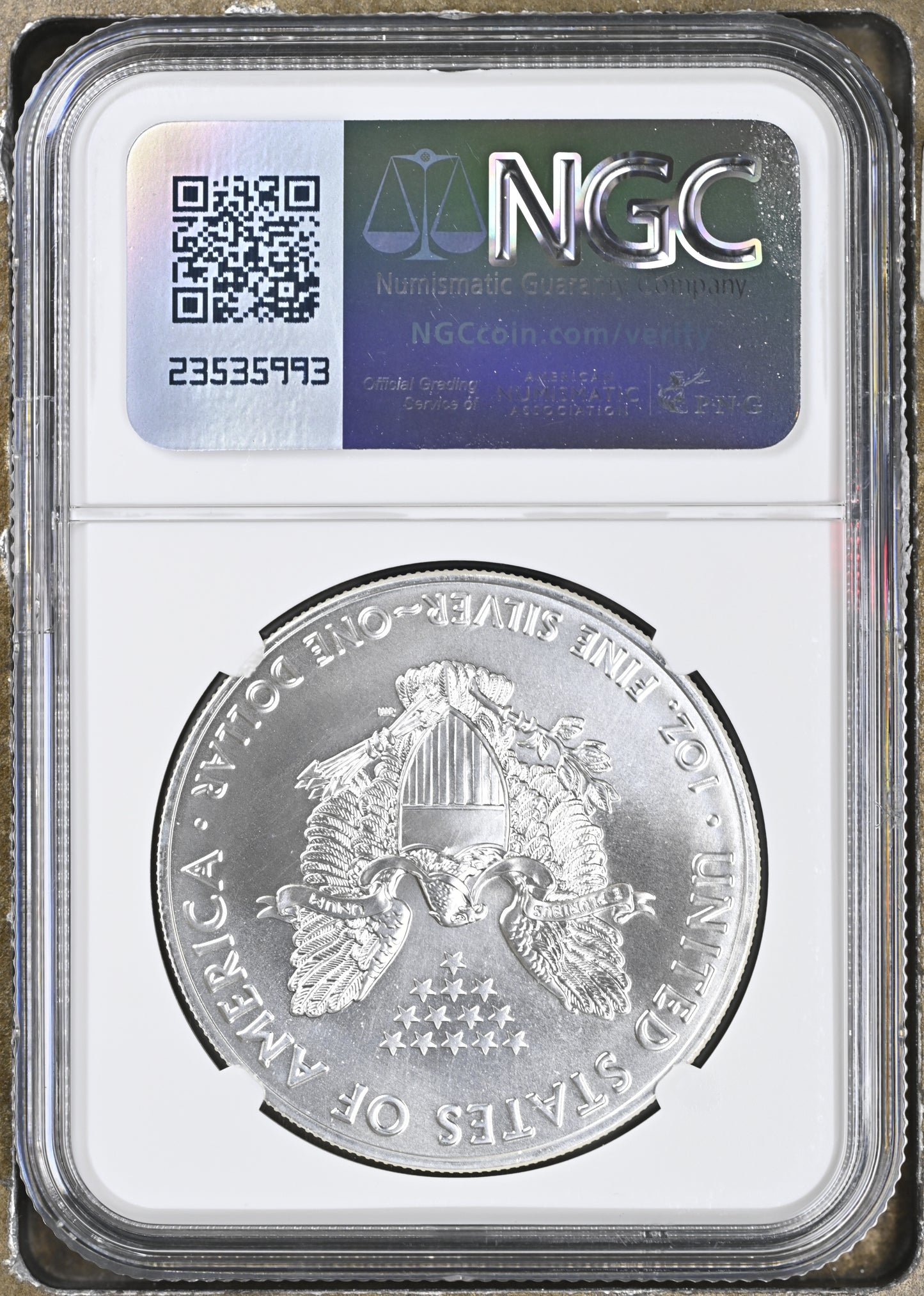 2016 EAGLE S$1 TYPE 1 STRUCK AT PHILADELPHIA MINT 30TH ANNIVERSARY (P) MS 69