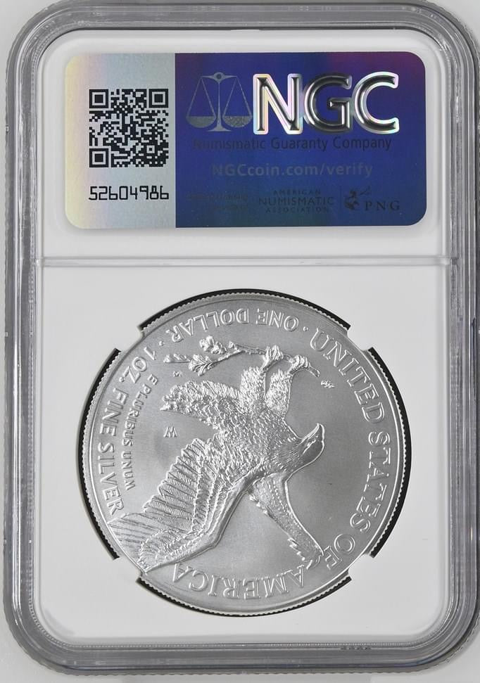 2021 W Burnished Eagle S$1 Eagle Landing T-2 MS 69