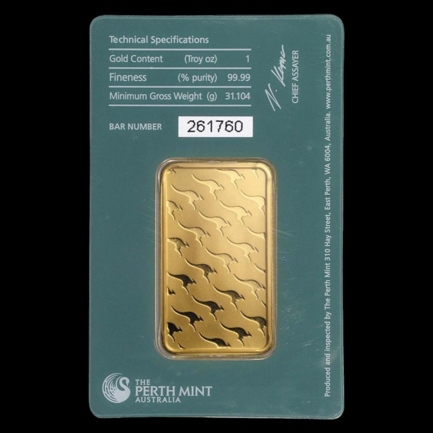 1 OZ GOLD BAR - THE PERTH MINT (CLASSIC ASSAY)