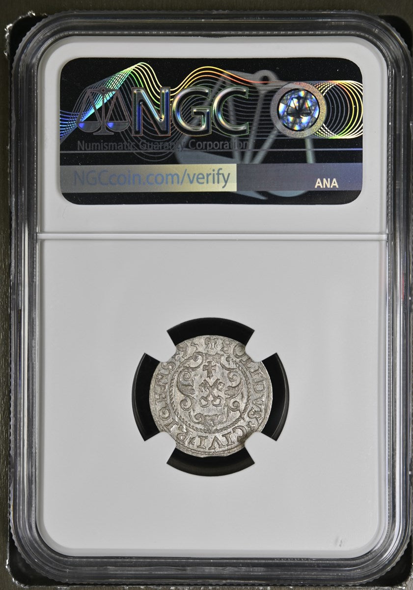 1609 POLAND 1S RIGA FOX AFTER DATE NGC MS 63 TOP-POP