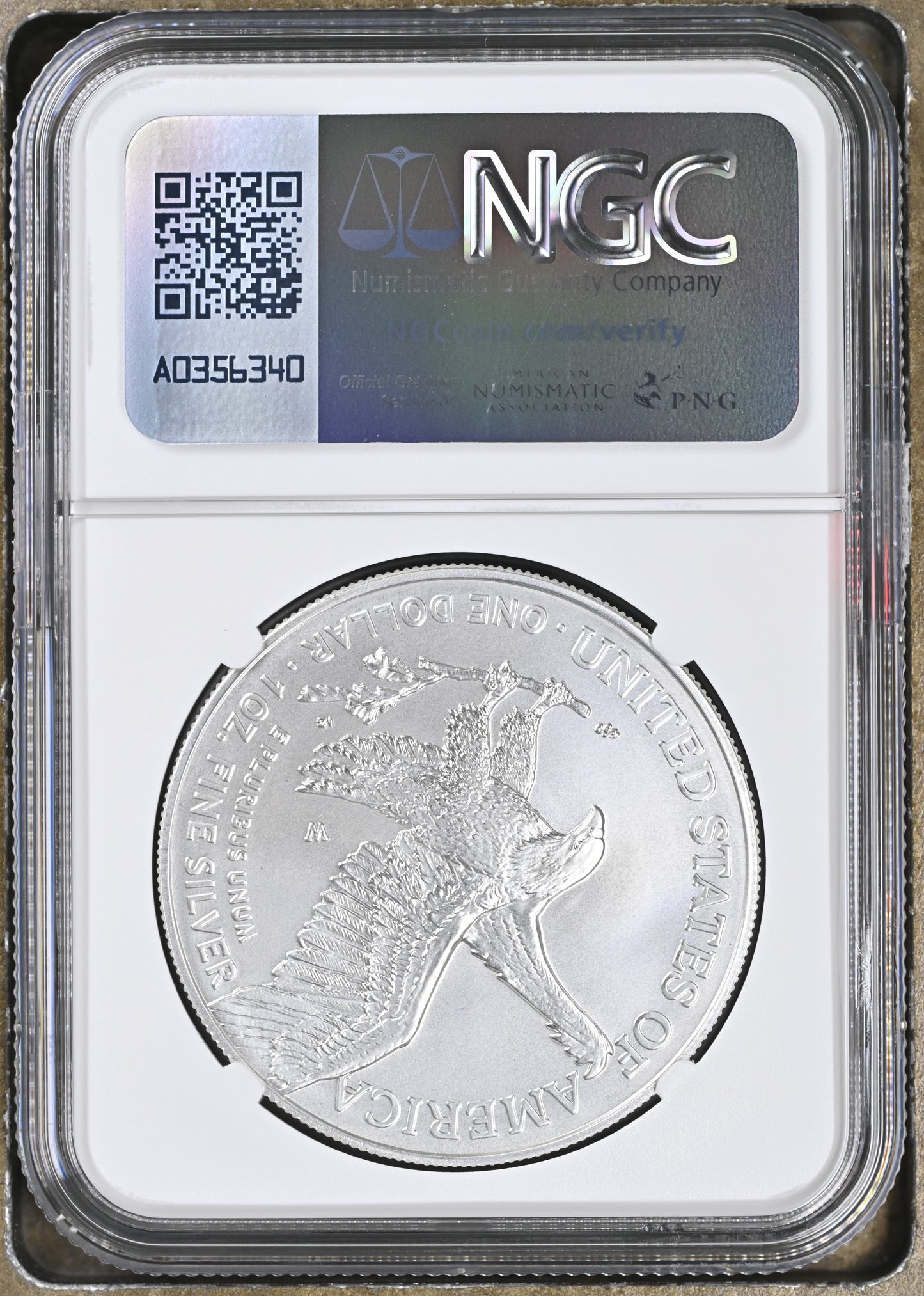 2025 W BURNISHED TYPE 2 SILVER EAGLE S$1 MS 70