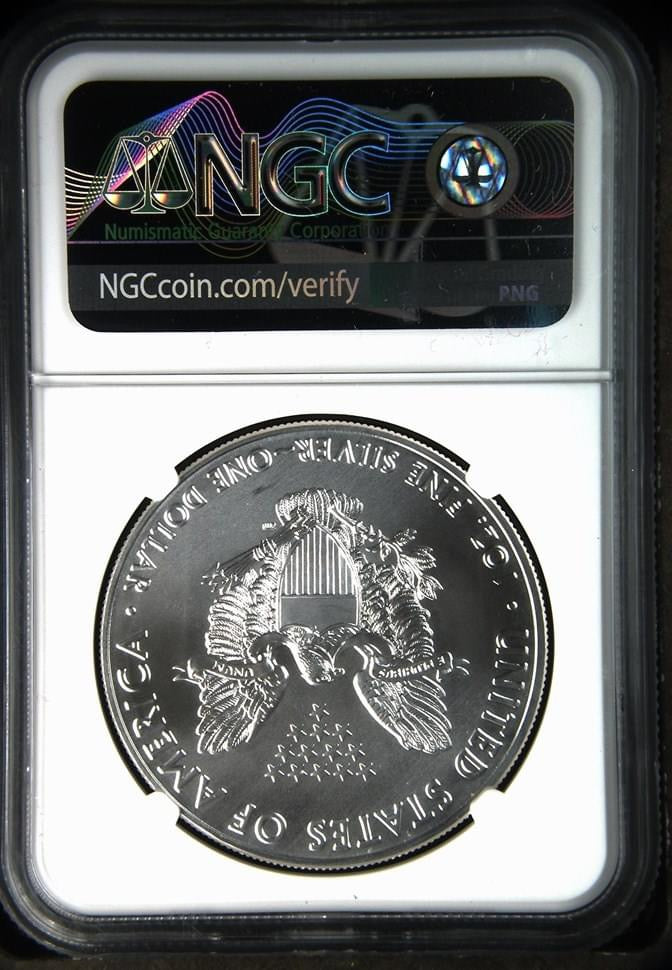 2021(P) Eagle S$1 Heraldic Eagle T-1 Emergency Production MS 69