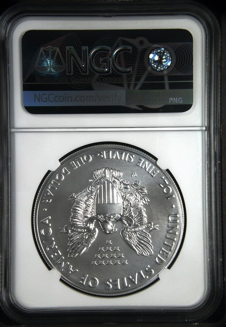 2018 W Eagle S$1 Burnished Silver Eagle MS 69