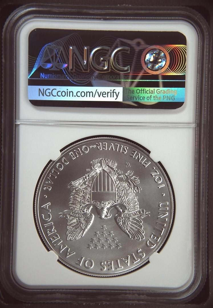 2017 W EAGLE S$1 BURNISHED SILVER EAGLE MS 69