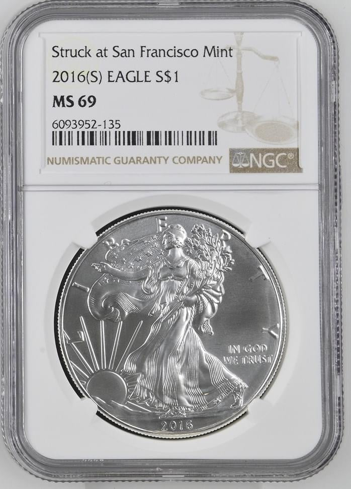 2016(S) EAGLE S$1 MS 69