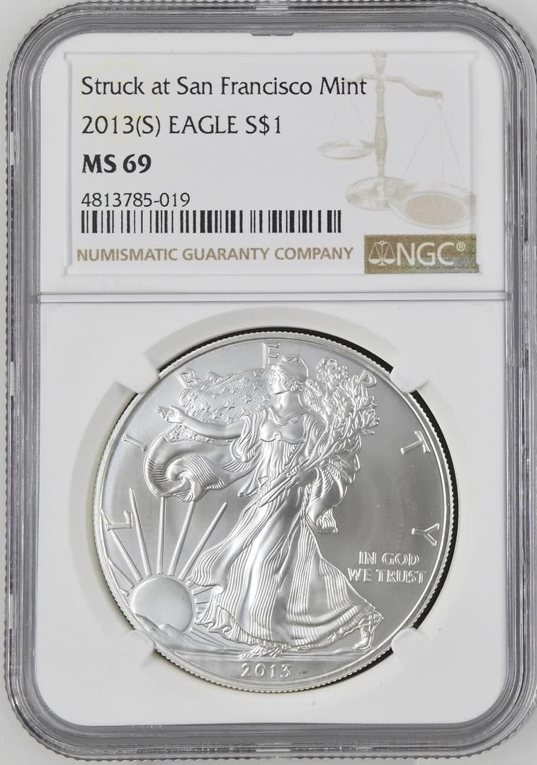 2013(S) EAGLE S$1 MS 69
