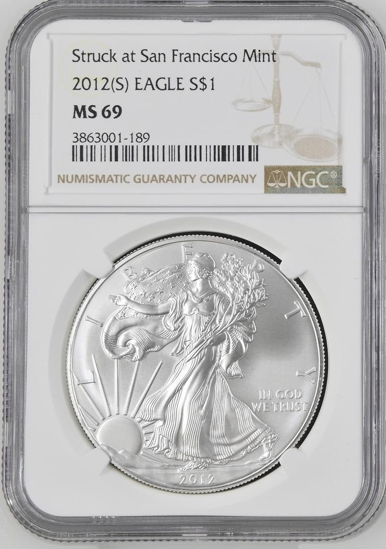 2012(S) EAGLE S$1 MS 69