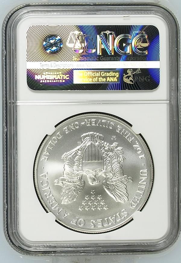 2007 W EAGLE S$1 BURNISHED SILVER EAGLE MS 69