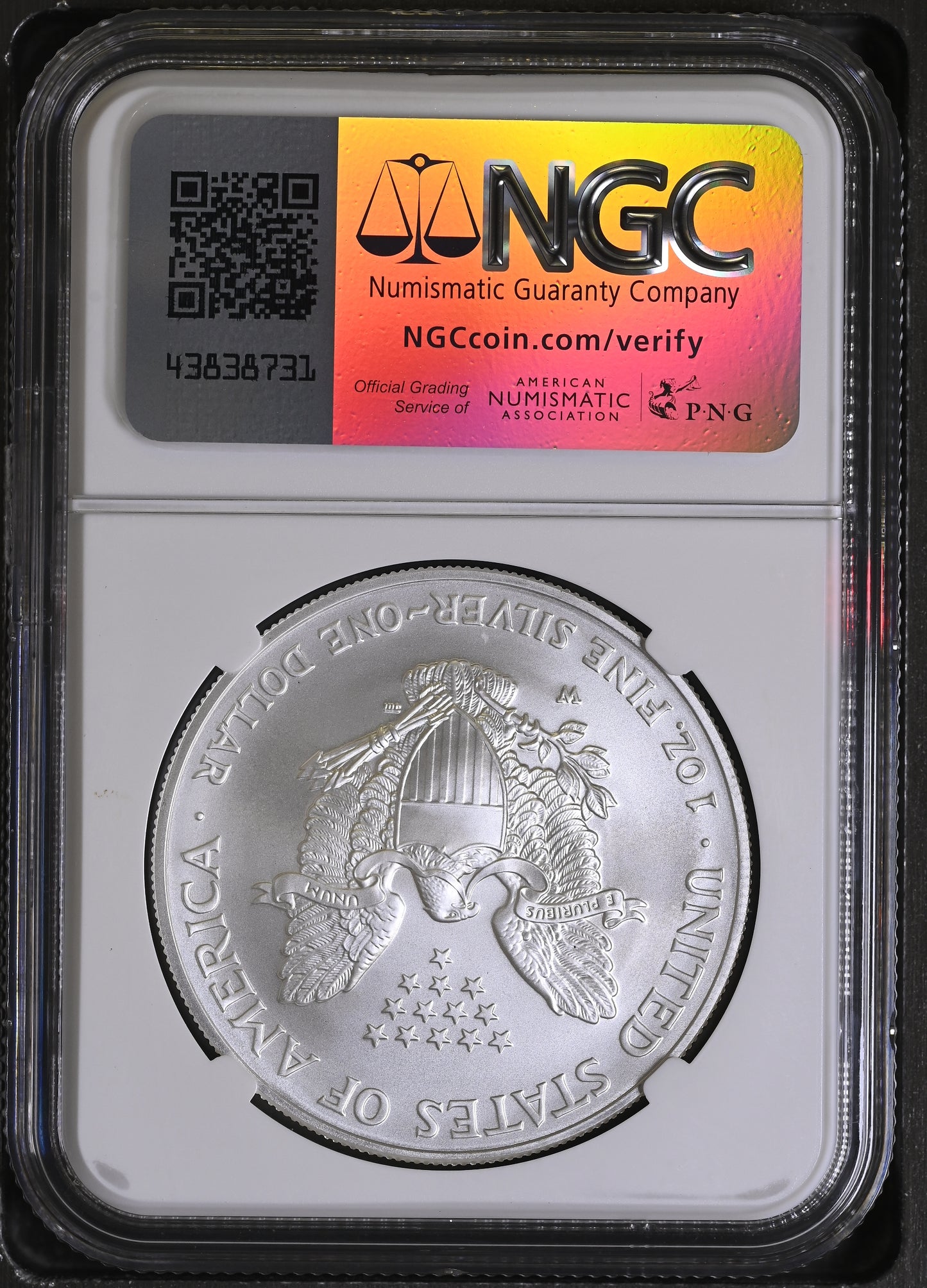 2007 W EAGLE S$1 BURNISHED SILVER EAGLE MS 70