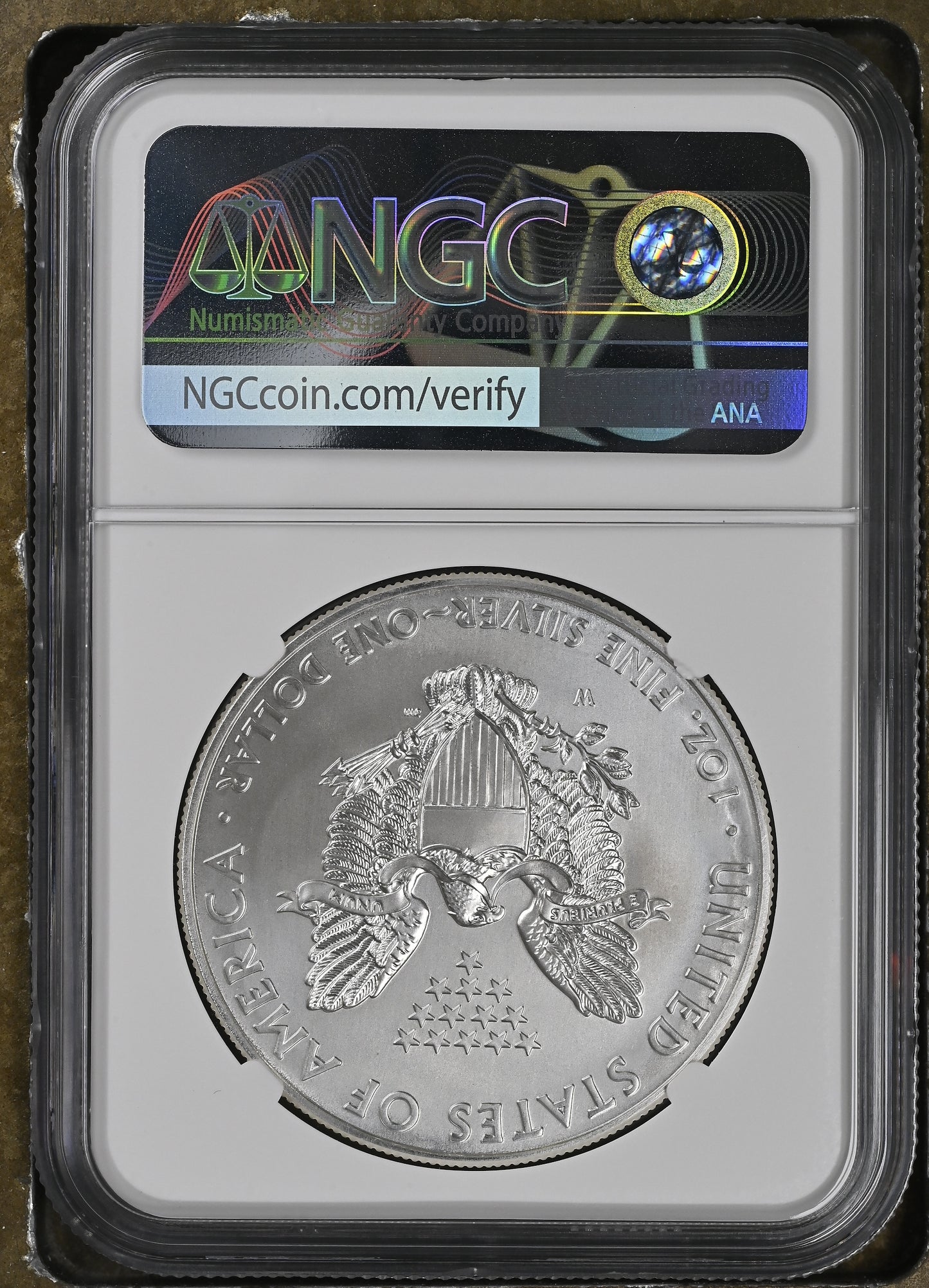2011 W EAGLE S$1 BURNISHED SILVER EAGLE MS 70