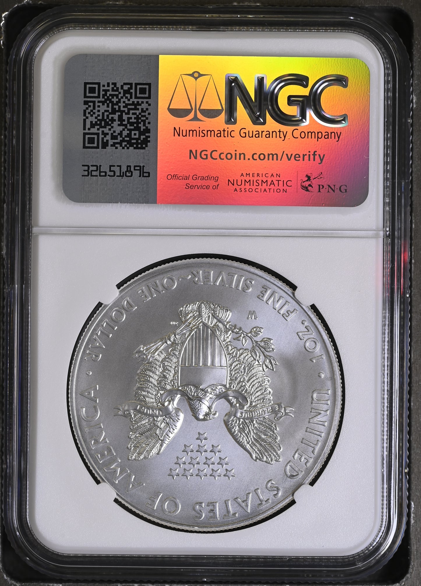 2013 W EAGLE S$1 BURNISHED SILVER EAGLE MS 70