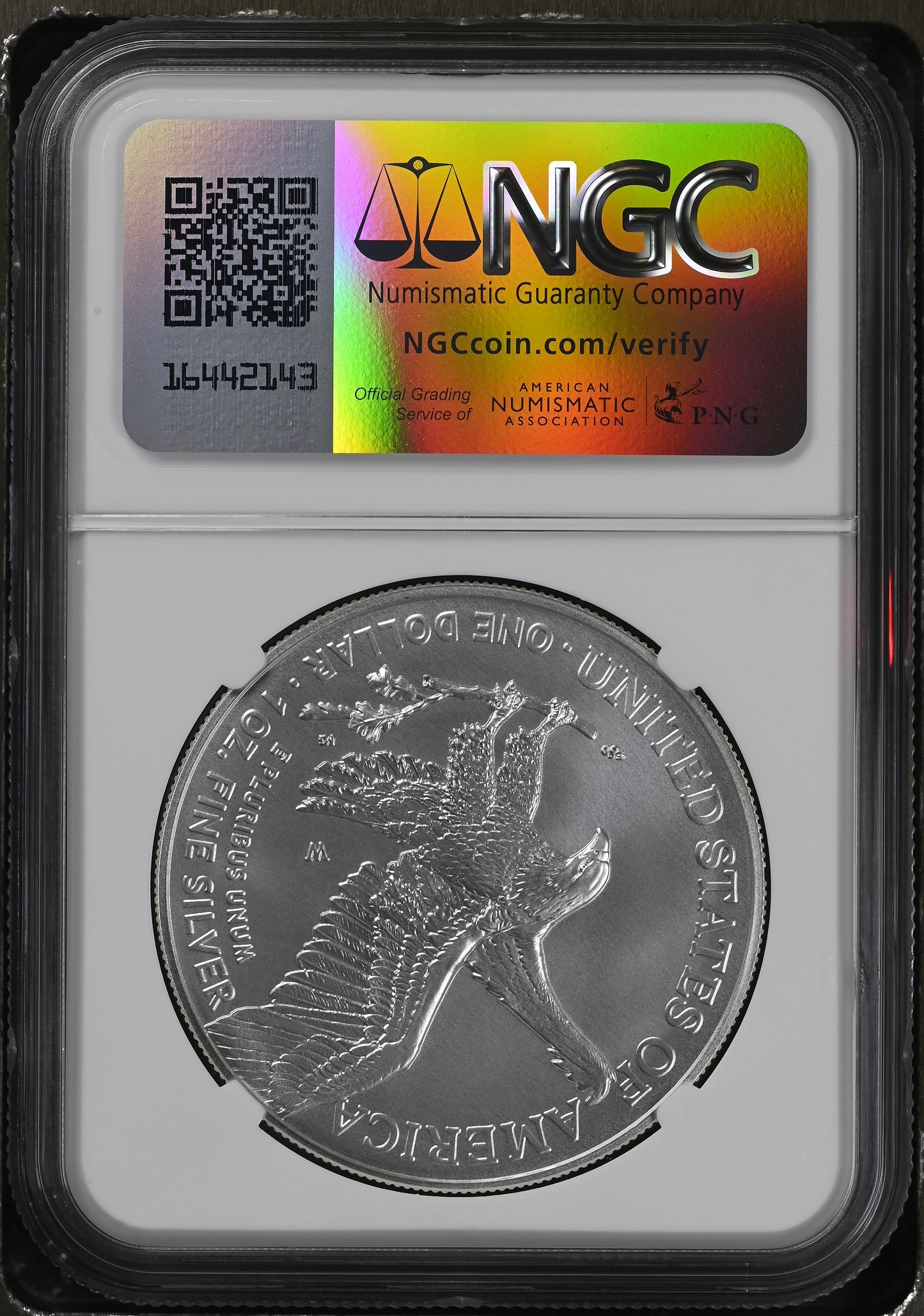 2024 W BURNISHED SILVER EAGLE S$1 MS 70