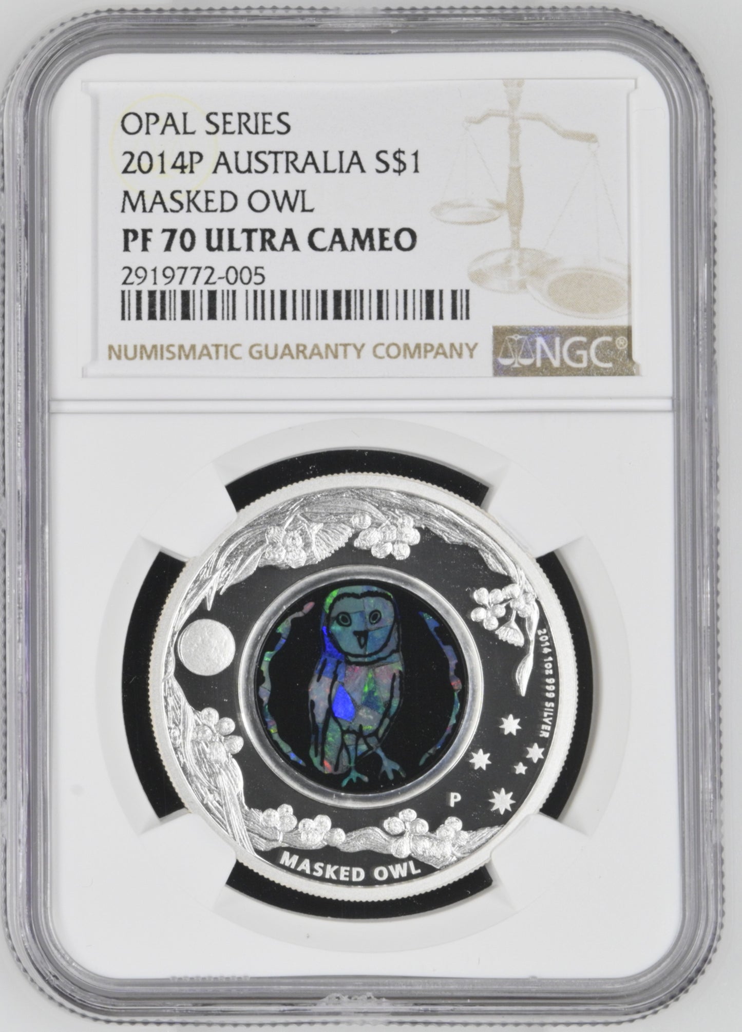 2014 AUSTRALIAN OPAL SERIES MASKED OWL PF 70