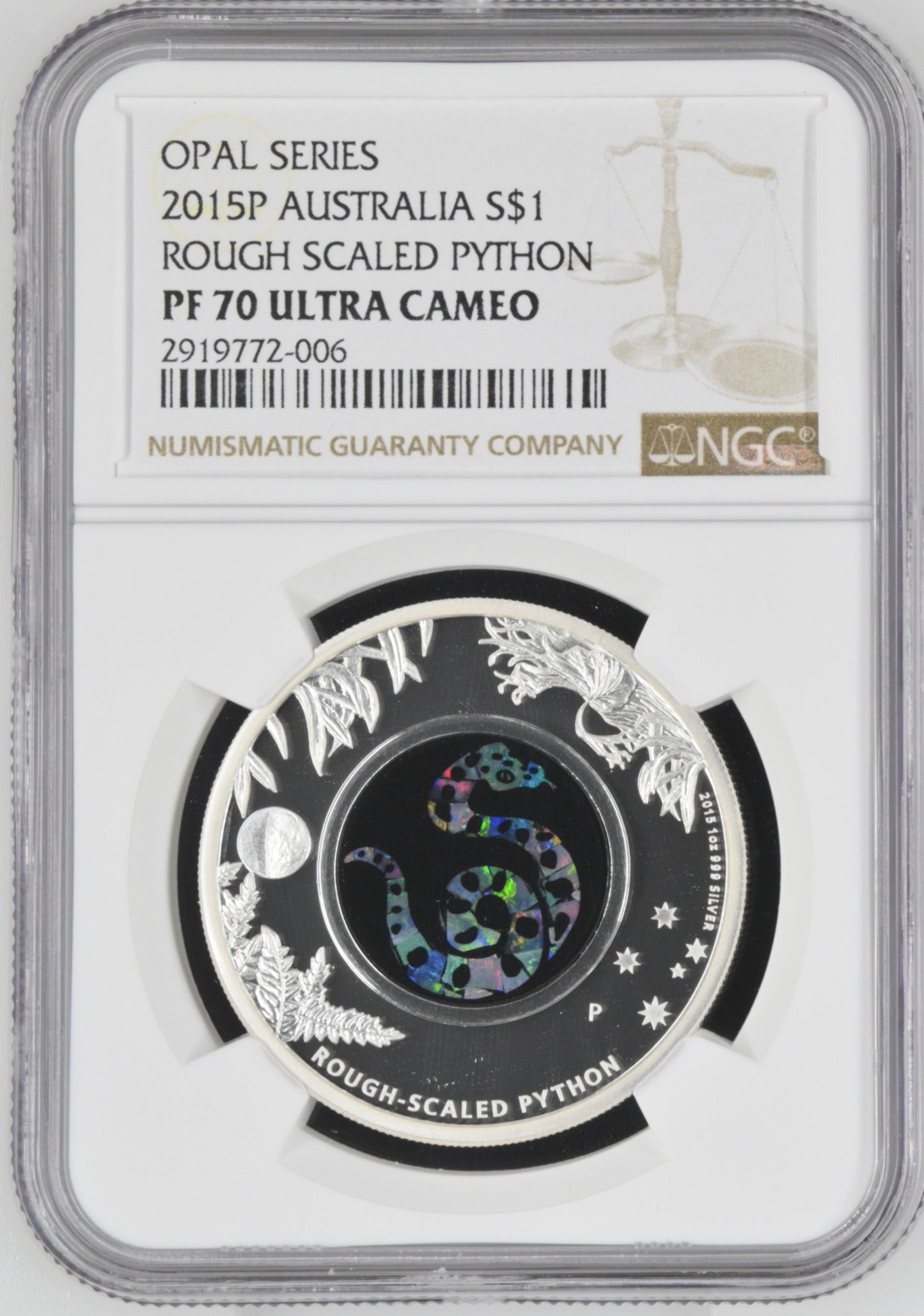2015 AUSTRALIAN OPAL SERIES ROUGHT-SCALE PYTHON PF 70
