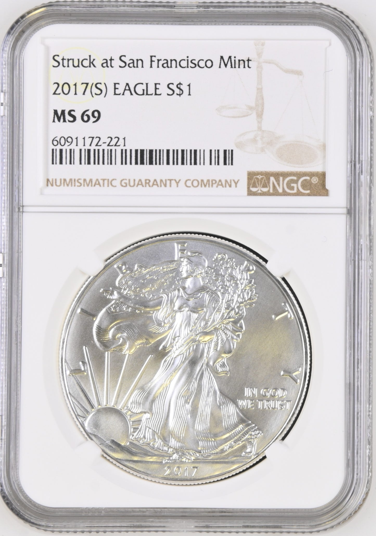 2017(S) EAGLE S$1 MS 69