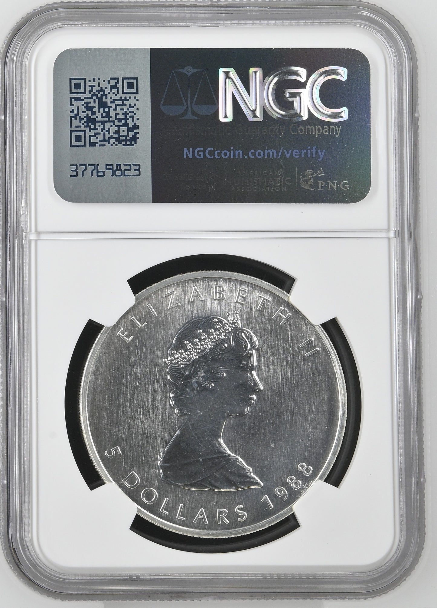 1988 CANADA S$5 MAPLE LEAF NGC MS 68