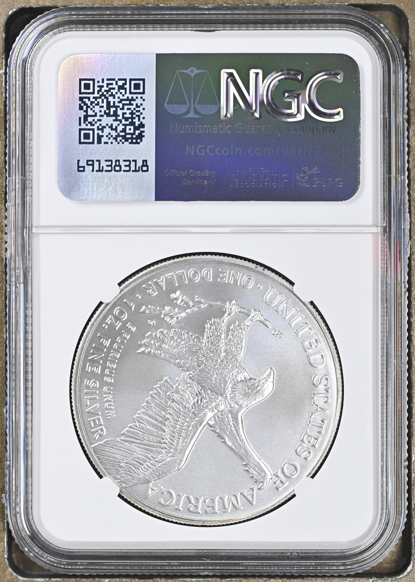 2021 (W) EAGLE S$1 STRUCK AT WEST POINT MINT EAGLE LANDING T-2 MS 69