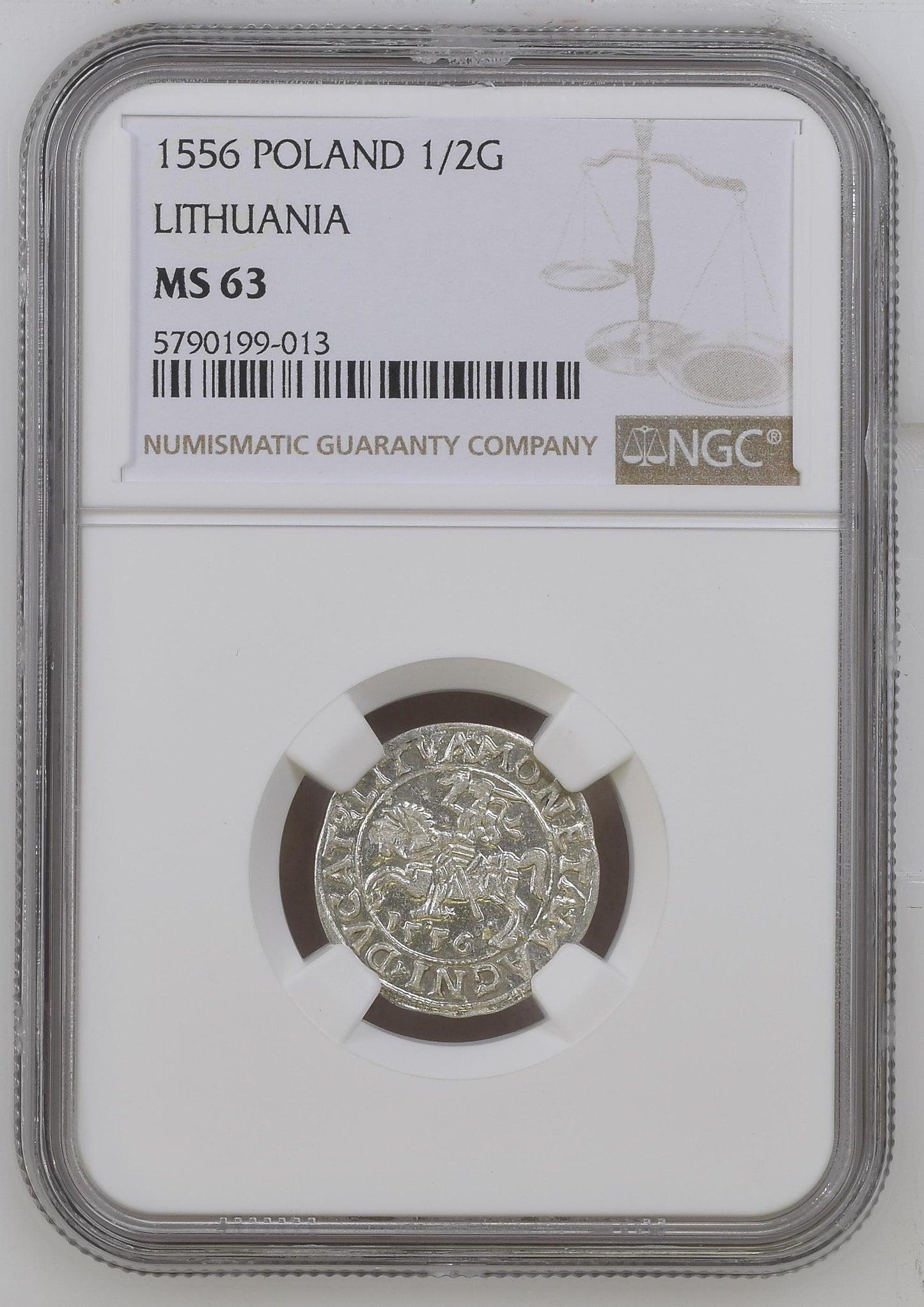 1556 POLAND POLGROSZ WILNO NGC MS 63