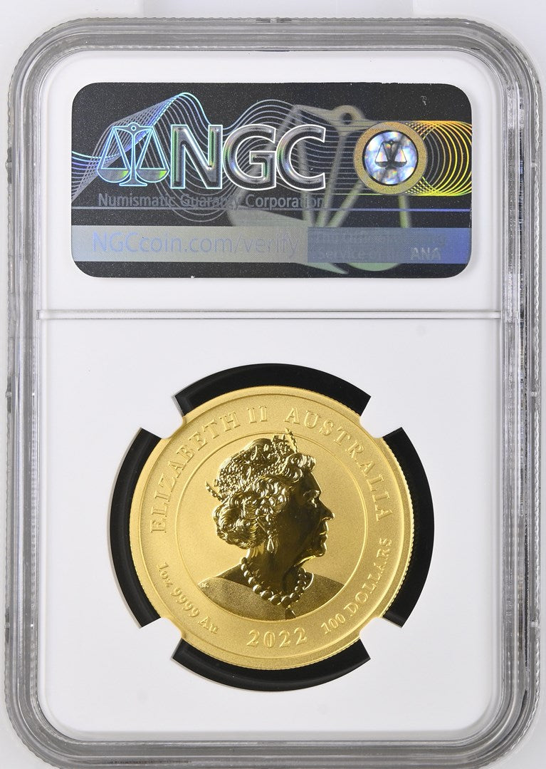 2022 AUSTRALIA 1 OZ DOUBLE DRAGON BU (ONLY 5000) NGC MS 70 TOP-POP