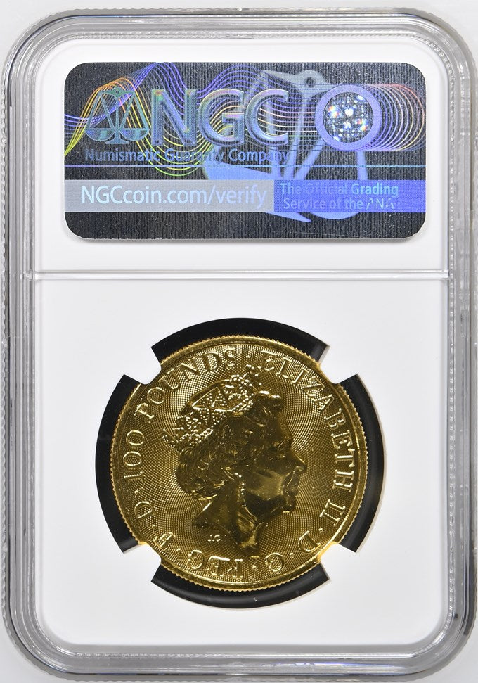 2023 GREAT BRITAIN 1 OZ GOLD THE ROYAL TUDOR BEASTS THE YALE OF BEAUFORT NGC MS 70 TOP-POP