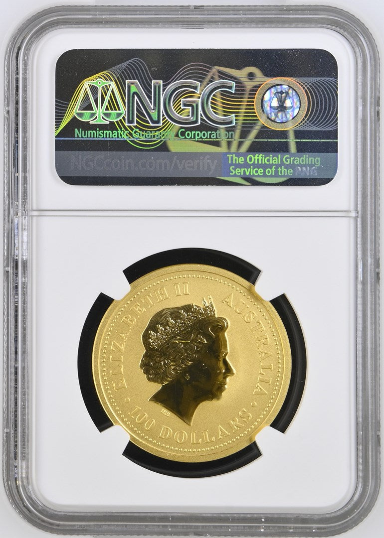 1999 AUSTRALIA 1 OZ GOLD LUNAR RABBIT BU (SERIES I) NGC MS 70 TOP-POP