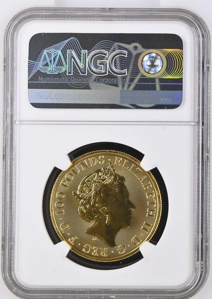 2022 GREAT BRITAIN 1 OZ GOLD THE ROYAL TUDOR BEASTS THE LION OF ENGLAND NGC MS 69