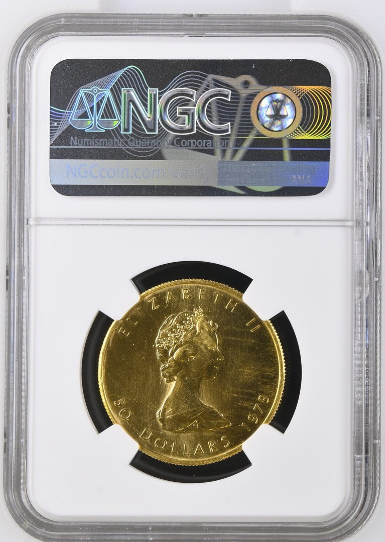 1979 CANADA G$50 MAPLE LEAF NGC MS 66
