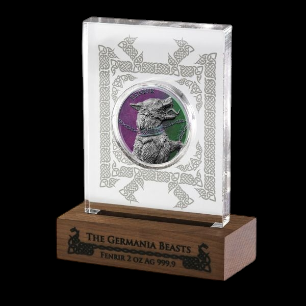2022 GERMANIA BEASTS - FENRIR ULTRA DOUBLE HIGH RELIEF 2 OZ SILVER BU
