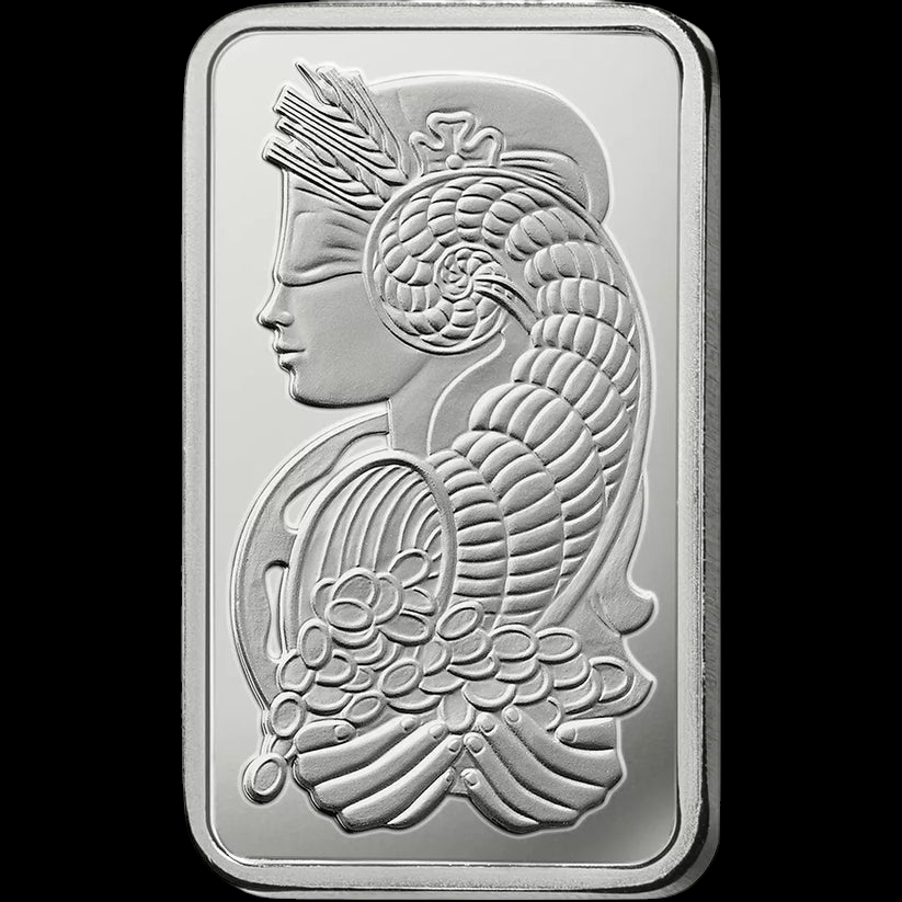 1 OZ SILVER BAR-PAMP LADY FORTUNA (IN ASSAY)