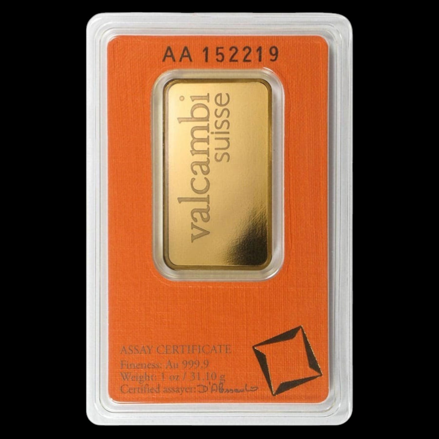 1 OZ GOLD BAR - VALCAMBI (IN ASSAY)